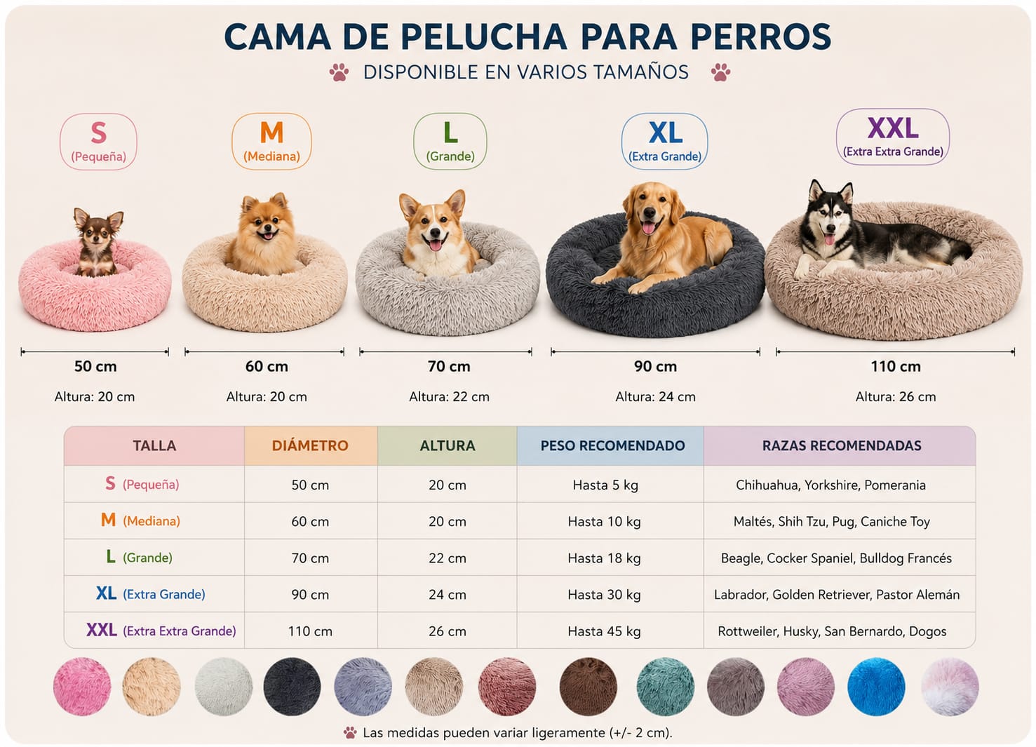 🐾 Cama de Peluche Antiestrés para Perros | Suavidad, Calor y Descanso Premium 🐾