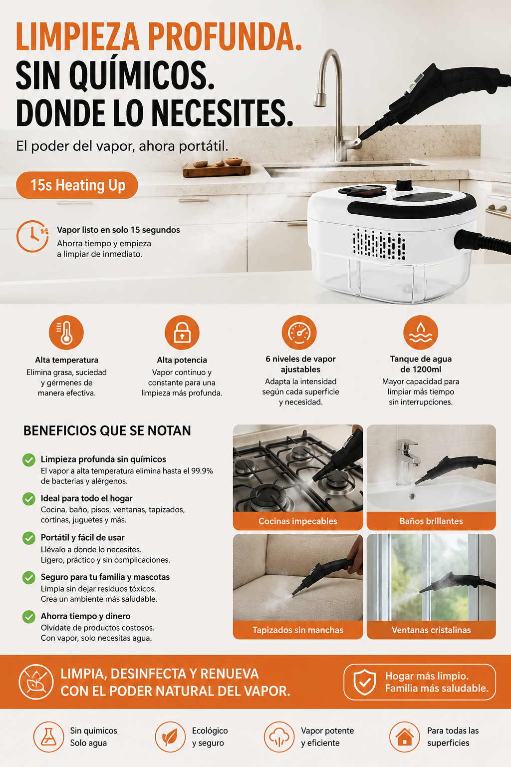 Máquina de limpieza a vapor