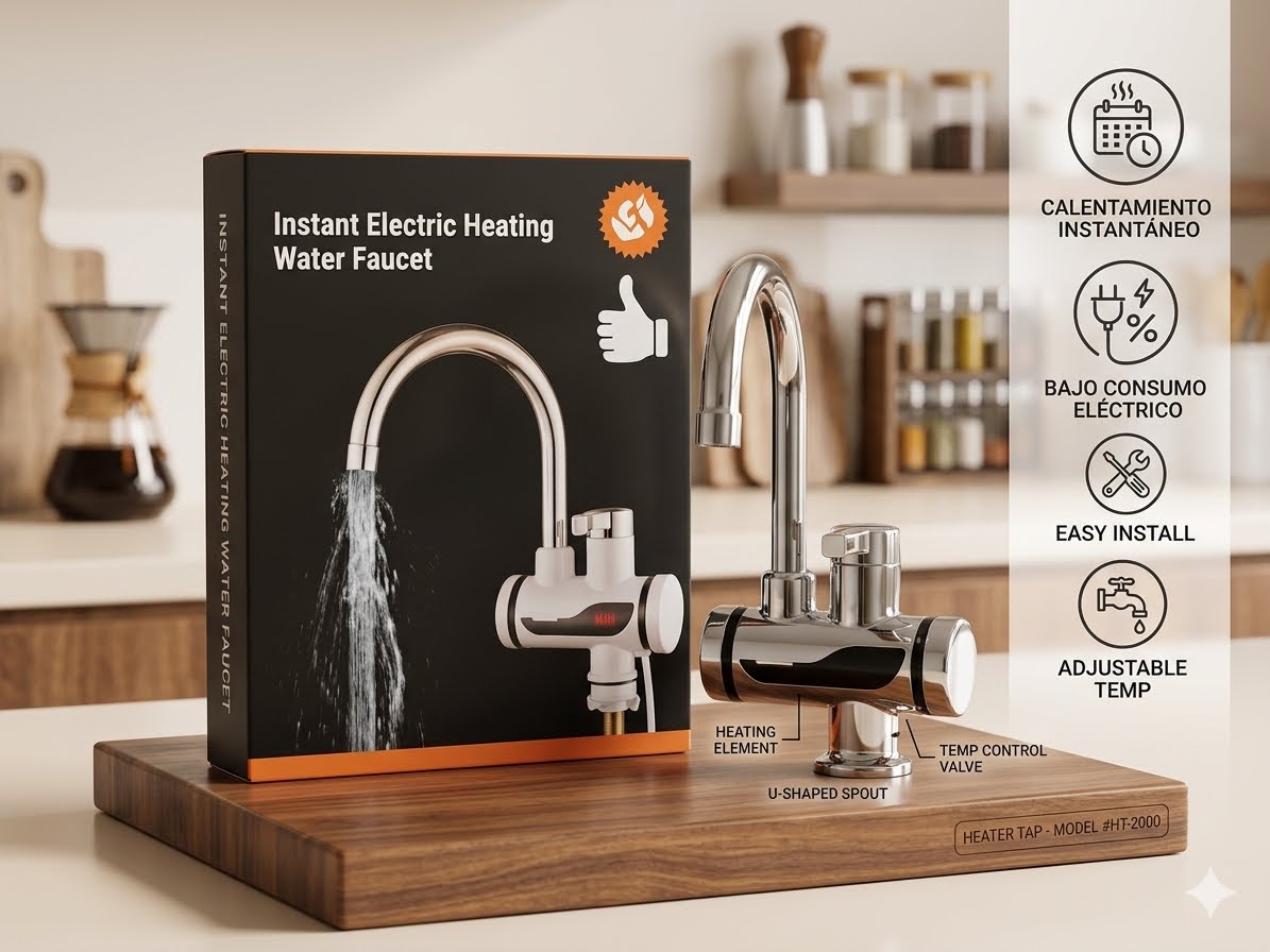 Despídete del Agua Fría: Calentador Instantáneo para Cocina y Baño